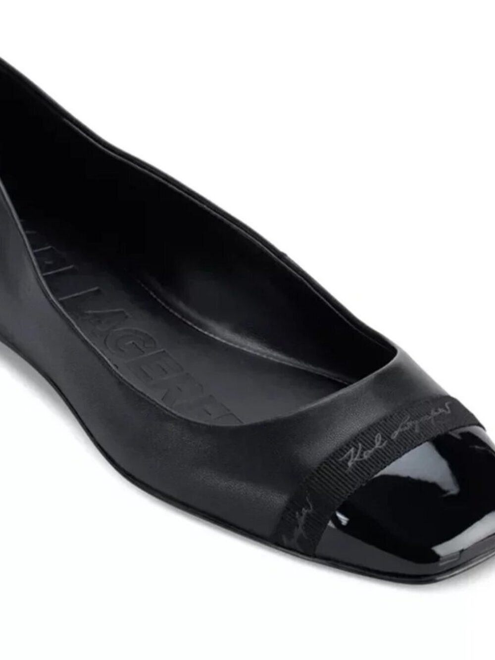 KARL LAGERFELD PARIS Women's Zayne Square-Toe Ballet Flats Size 6.5